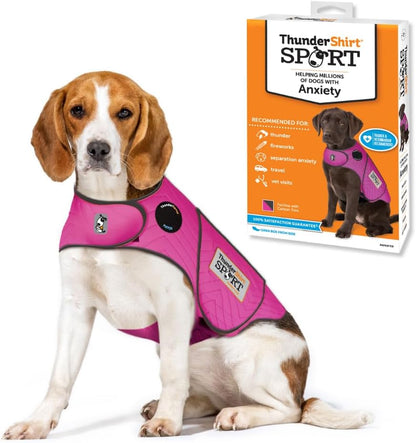 for Dogs, Medium, Fuchsia Sport - Dog Anxiety Relief Calming Vest