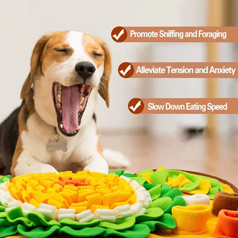 Snuffle Mat for Dogs Interactive Foraging Puzzle Dog Toys Sniffing Mat Slow Feeder Toys Stress Relief Sniff Toys Dogs