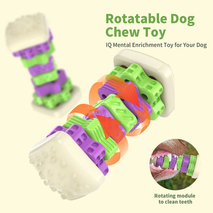 Interactive Dog Chew Toy – Brightly Colored Dog Enrichment Toy for Aggressive Chewers