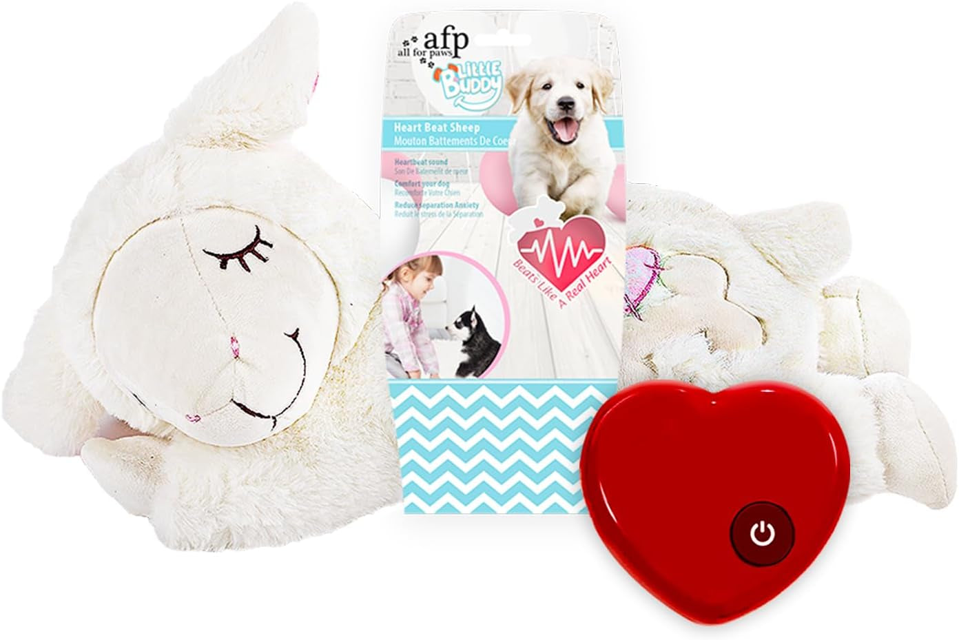 Heartbeat Dog Toy for Puppy - Dog Anxiety Relief & Behavioral Training | Puppy Heartbeat Stuffed Animal Plush Toy | Perfect for Dog Sleep Aid